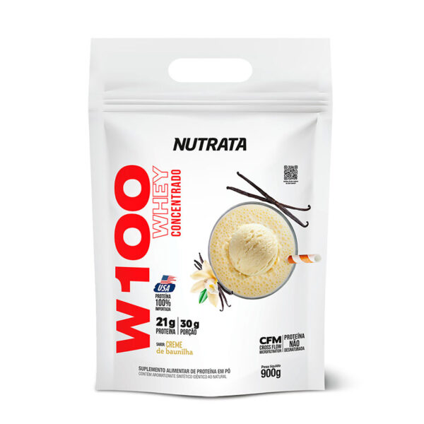 Nutrata W100 Whey Concentrado 900g refil - Image 2