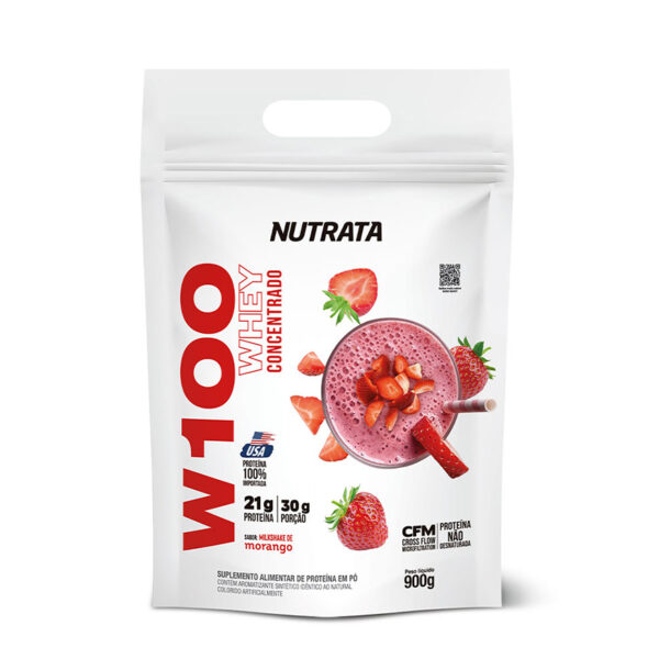 Nutrata W100 Whey Concentrado 900g refil - Image 3