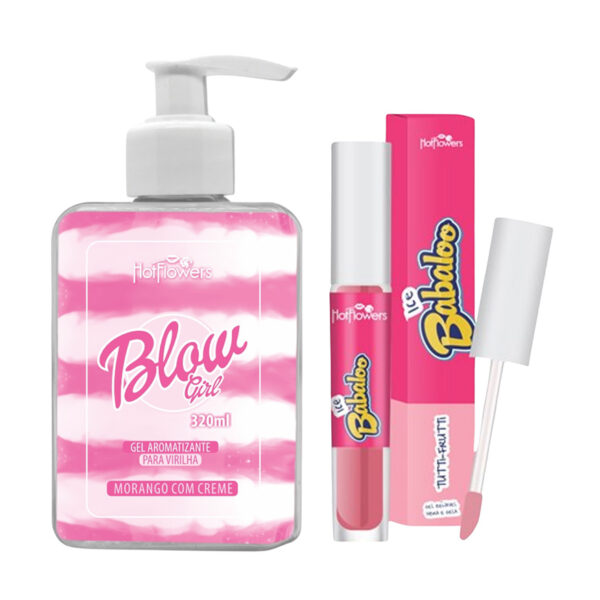 Kit Blow Gel Aromatizante com Gloss Ice Babaloo